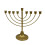 Gold Iron Multi-Head Hanukkah Candle Holder 2