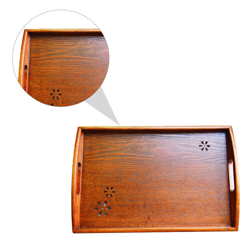 Wooden Serving Tray with Handle 42x28cm 1