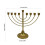 Gold Iron Multi-Head Hanukkah Candle Holder 3