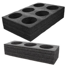 Schwarzes Getränketablett für 6 Tassen