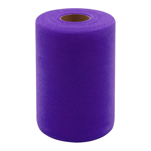 Polyester tule stof rol 15 cm x 25 meter