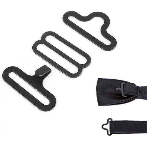 50 Set Bow Tie Hardware Sets Adjustable Straps Necktie Hook Bow Tie