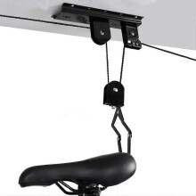 Bicycle display rack, bicycle lift, ceiling-mounted hanging bracket, pulley frame, garage storage accessories.