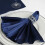 20 marineblaue Satin-Servietten 1