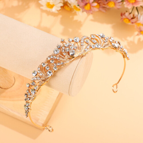 Tiara de aleación dorada para mujer