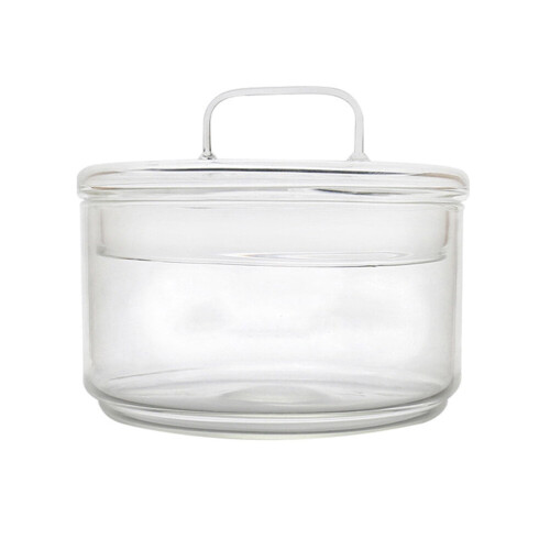 Glas-Obstschale, transparente Salatschüssel, 1 Set