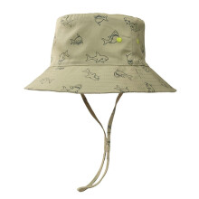 (46cm, Khaki) Lightweight Fisherman Hat Comfortable Cartoon Pattern Hat with Strap Breathable Hat Suitable for Beach Vacations Travel Khaki 46cm