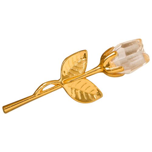 Metal og glas rød rose ornament