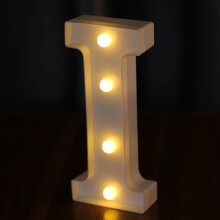 Letras com luzes LED: 26 letras do alfabeto + 10 números