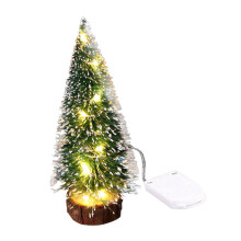 Mini konstgjord julgran med LED-ljus