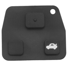 Kit de reparación de llave remota de 3 botones, carcasa con almohadilla de goma para botones para Avensis