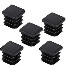 20PCS Square Plastic Plugs Square 25 * 25mm Ribbed Tube Anti-Slip Mat Square Tube Caps Square Tube Plug Plastic Square Inner Plugs