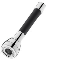 Faucet Extender Universal 360 Rotatable Foaming Extension Tube Movable Kitchen Faucet Sprayer Head, Black, 30cm
