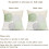 Fodere per cuscini in lino 45x45 cm, verde salvia e bianco, set da 2 3