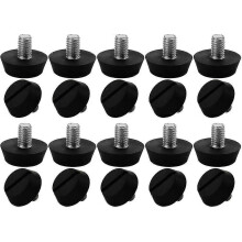 Patins de nivellement M6 x 10 x 20 mm pour meubles, réglables et protecteurs de sol pour pieds de chaises et canapés (lot de 20)