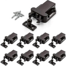 8 Pack Push Latchtouch Latch Safe Push Latchrebound Self-locking Deviceopen Catch Lock Drawer Cabinet Catch Touch Latch Cupboard Bedroom