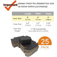 Hvide fold-top postkasser 15x10x5 cm (25 stk.)