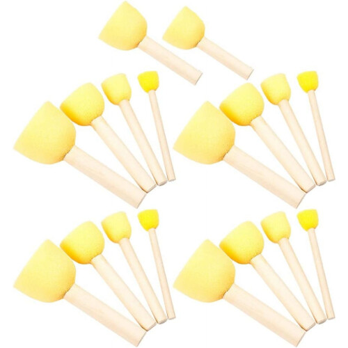 30-pack stämpelpenslar med svampskum