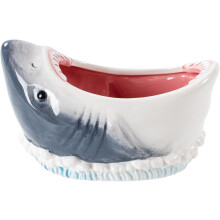 Ciotola da portata in ceramica a forma di squalo 3D, 40 oz