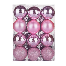 Purple Shatterproof Ornament Balls 2.36 inch 24 pcs