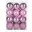 24 Pack Purple Plastic Christmas Ornament Balls 4cm 1