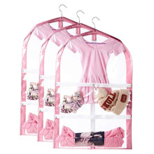 Sacs à vêtements imperméables pour enfants, transparents, 89 cm, à suspendre, lot de 3