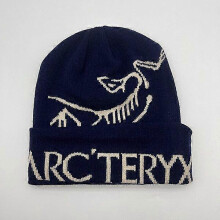 (navy blue) Arc'teryx Bird Word Toque Gray Void Wool Beanie Unisex Warm Winter Light gray