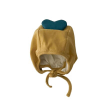 (yellow heart) Baby Bonnet Cap Earflaps Baby Infant Beanie Cap Cartoon Pilot Cap Hat Winter Warm Hat for Boy Girl Ear Protections Hat