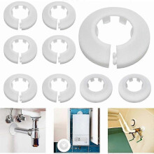 Radiator Rosette Pipe Cover For Radiator Heating Plumbing Wall Hole Cover Floor 16 Mm / 20 Mm / 25 Mm 24pcstriomphe (white)