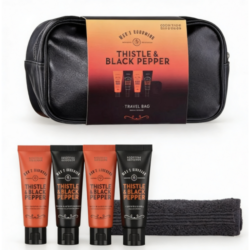 Scottish Fine Soaps Scottish Thistle And Black Pepper Travel Bag