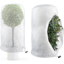 Lot de 2 protections hivernales pour plantes, protection contre le gel, grand sac pour plantes en pot, 60 x 80 cm