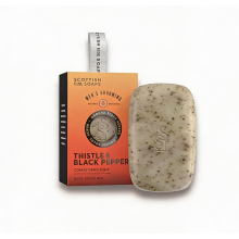 Scottish Thistle And Black Pepper Gents Body Scrub Bar 150g