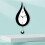 Wassertropfen-Wanduhr, Acryl, 2x AA, Transparent 1