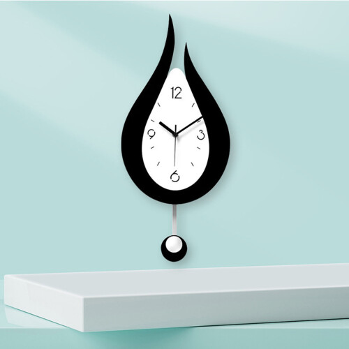 Wassertropfen-Wanduhr, Acryl, 2x AA, Transparent