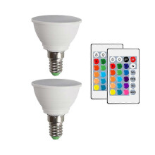 E14 LED Lamp Smart Light Bulb Color Spotlight Neon Sign RGB with Controller Light Lighting Dimmable