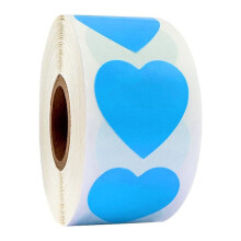 Hartvormige Valentijnsstickers van 2,5 cm (500 stuks)