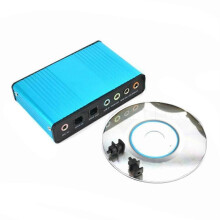 6-channel 5.1/7.1 surround sound external sound card for PCs, laptops, desktops, and tablets.