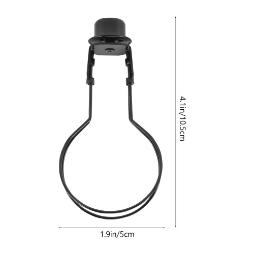 Black Iron Lamp Shade Clip Adapter for Bulbs 1