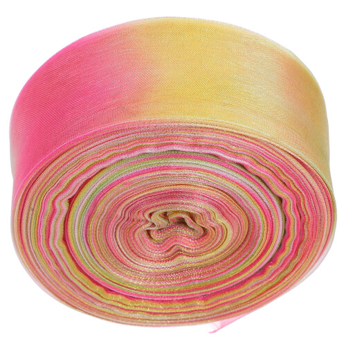 OUNONA Chiffonlint met kleurverloop, rol van 45 meter