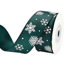 Weihnachtsschmuck, 2,5 cm breites Weihnachtsband, Geschenkverpackungsband, Schneeflocken-Glitzerband