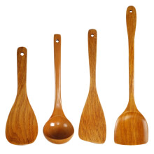 Conjunto de 4 espátulas de cozinha de madeira