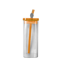 Bicchieri in vetro a forma di lattina con coperchio, 350 ml