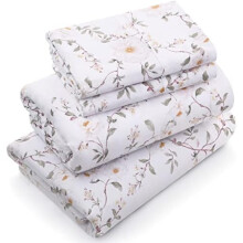 Mikrofaser-Bettwäscheset (Queen-Size), 4-teilig, mit 38 cm tiefen Taschen