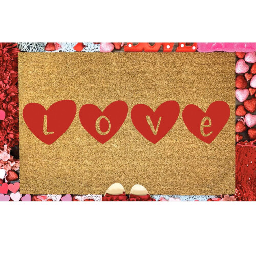 Valentinsdagsdørmatte 16 x 24 tommer polyester