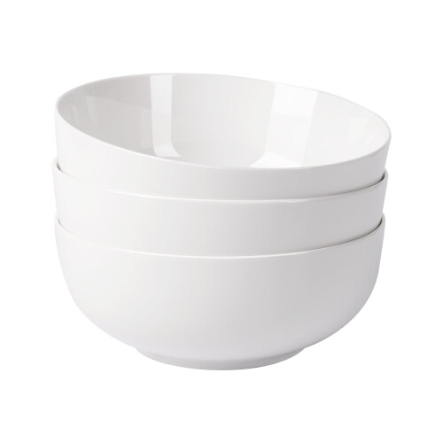 Σετ πορσελάνινων μπολ 60oz, 3 τεμάχια, λευκό 8 ιντσών