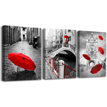 Ensemble de 3 tableaux muraux paysage noir et blanc