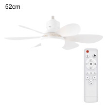 Ventilatore a soffitto a LED con luce dimmerabile e telecomando a 4 velocità.