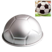 1 Pcs 3d Half Round Ball Shaped Football Cake Mold 8 Inch Thickening Aluminum Alloy Mould Birthday