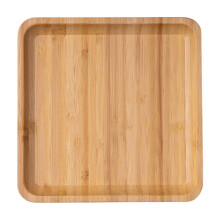 Firkantet serveringsbakke i bambus 20x20cm