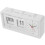 White Analog Flip Clock with Date & Alarm, 20 cm 1